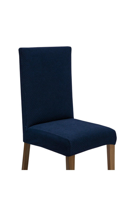 Navy Blue Lycra Washable 4-Seat Chair Cover Chair Cover - Swordslife