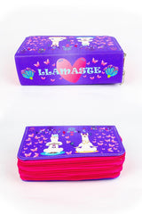 Lamaste Lama Three Compartment Pencil Case