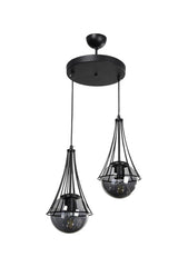 Lapis 2.li Black-smoked Globe Glass Chandelier - Swordslife