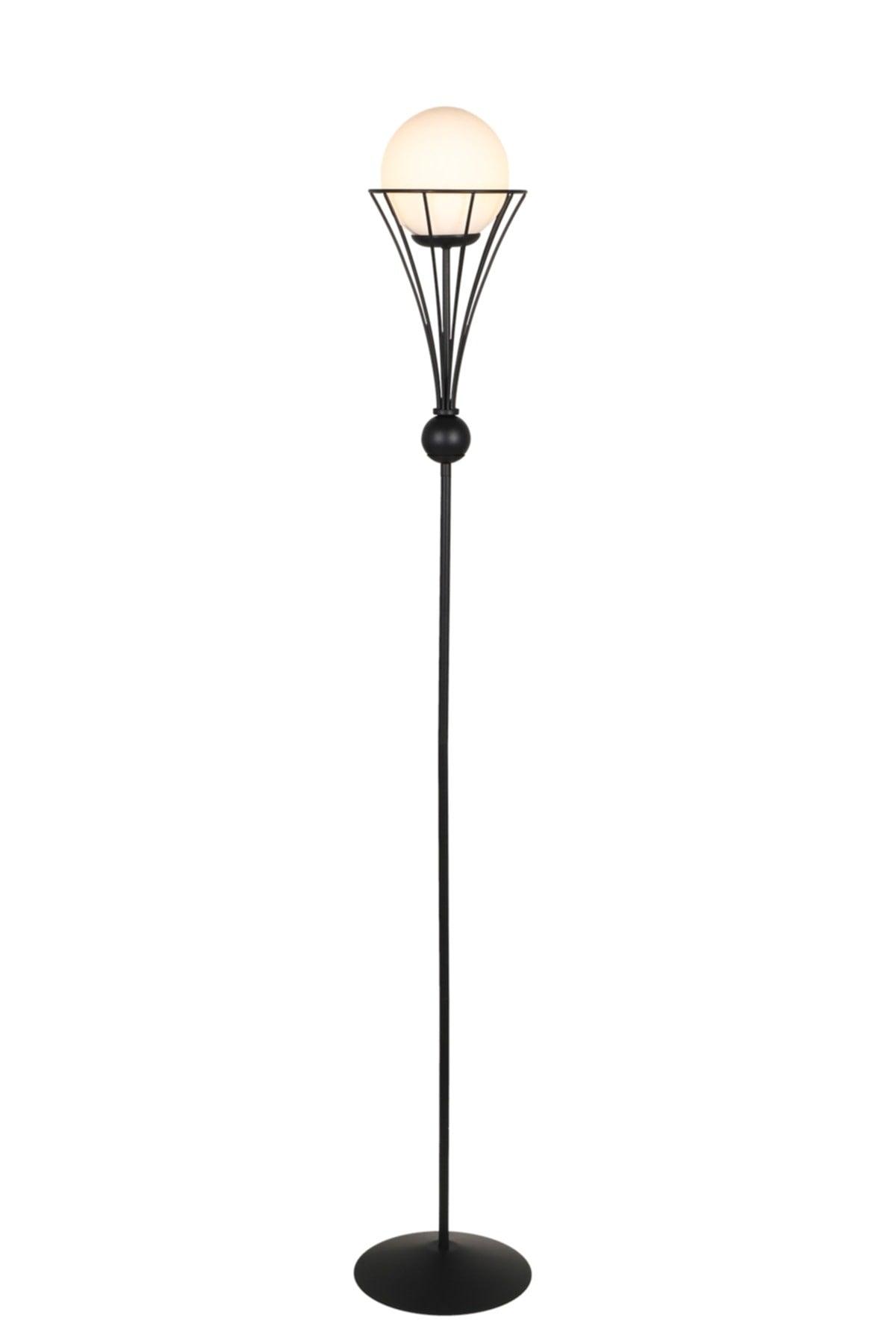 Lapis Adjustable Floor Lamp Black and White Glass - Swordslife