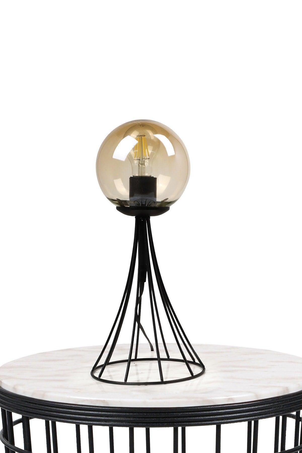 Lapis Table Lamp Black Honey Glop Glass - Swordslife