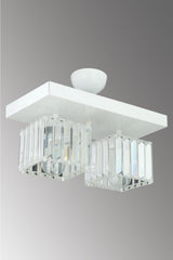 Lara 2 Pack White K-10 Crystal Stone Chandelier - Swordslife