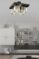 Lara 4-Set Black Y-10 Crystal Stone Chandelier - Swordslife