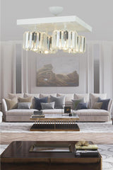 Lara 4-Set White Y-10 Crystal Stone Chandelier - Swordslife