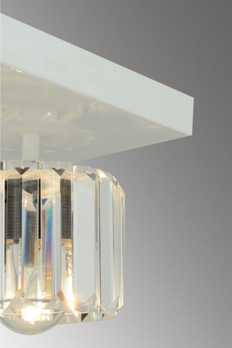 Lara Caka 2 Piece White Y-10 Crystal Stone Chandelier - Swordslife