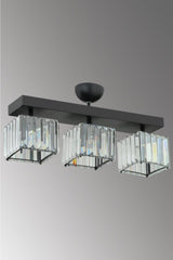 Lara Caka 3-Piece Black K-10 Crystal Stone Chandelier - Swordslife