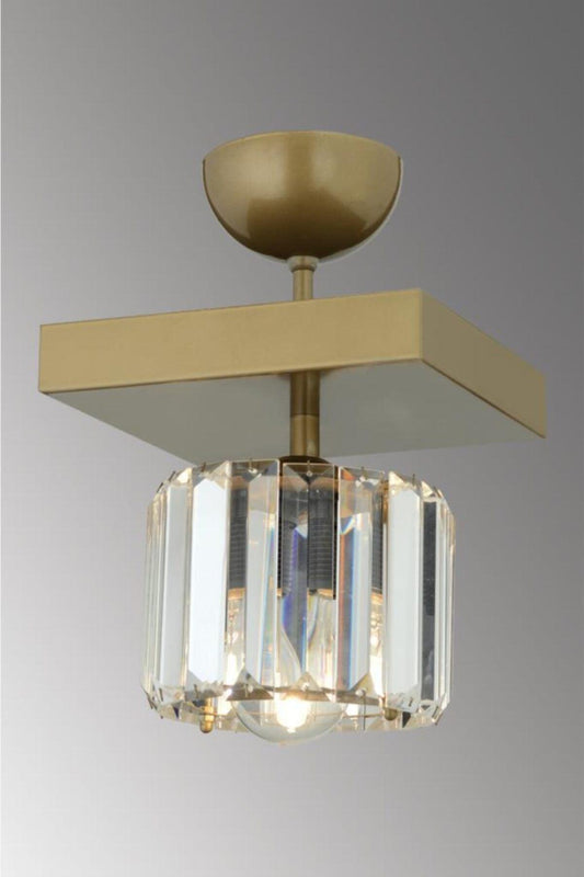 Lara Single Slot. Tumbled Y-10 Crystal Stone Chandelier - Swordslife