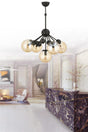 Larin 5 Piece Black Honey Globe Glass Chandelier - Swordslife