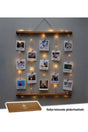 Lighted Rope Photo Frame Hanger With Latch