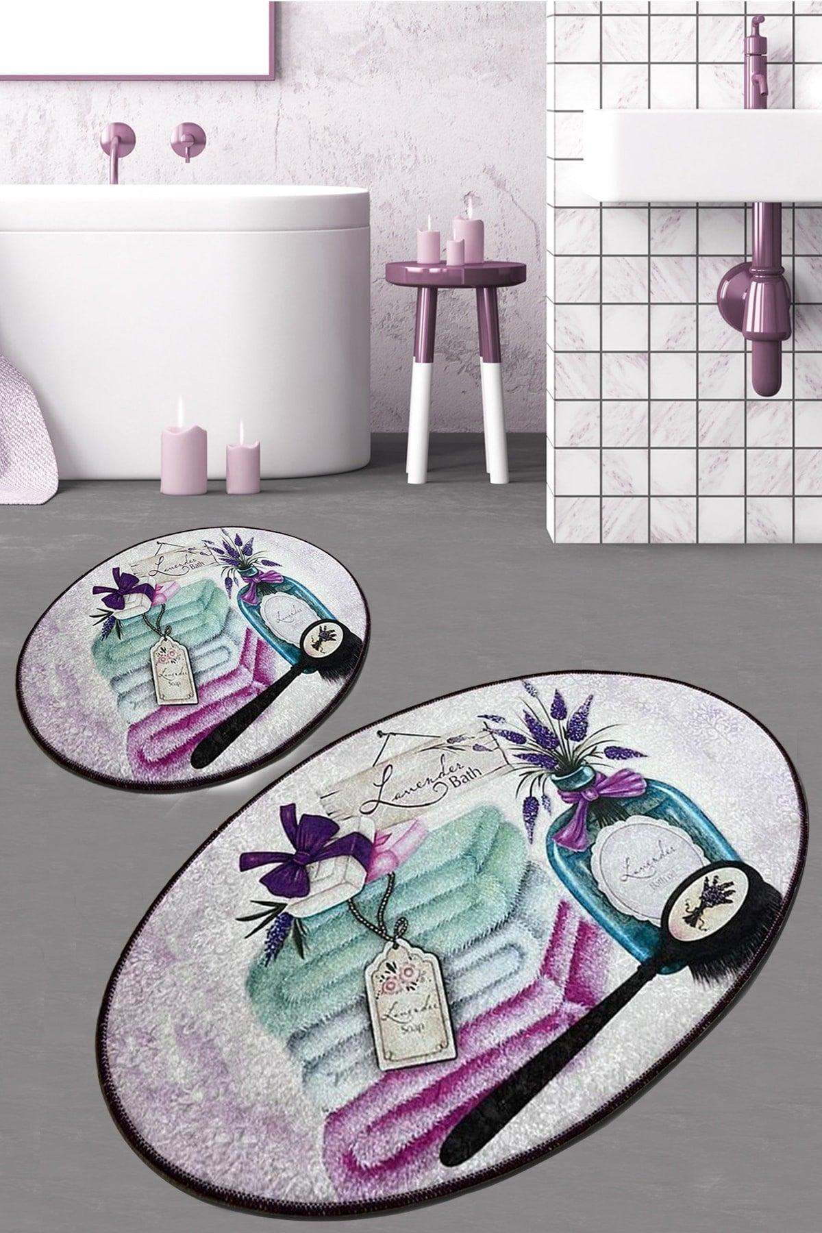 LAVENDER Digital 2 LI SET Closet Set Bath Mat Set Carpet - Swordslife