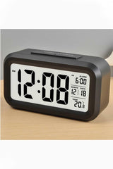 Digital Desk Clock with Lcd Light Sensor Thermometer and Alarm + Battery - Swordslife