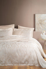 Leaf Double Bedspread Set - Beige - Swordslife