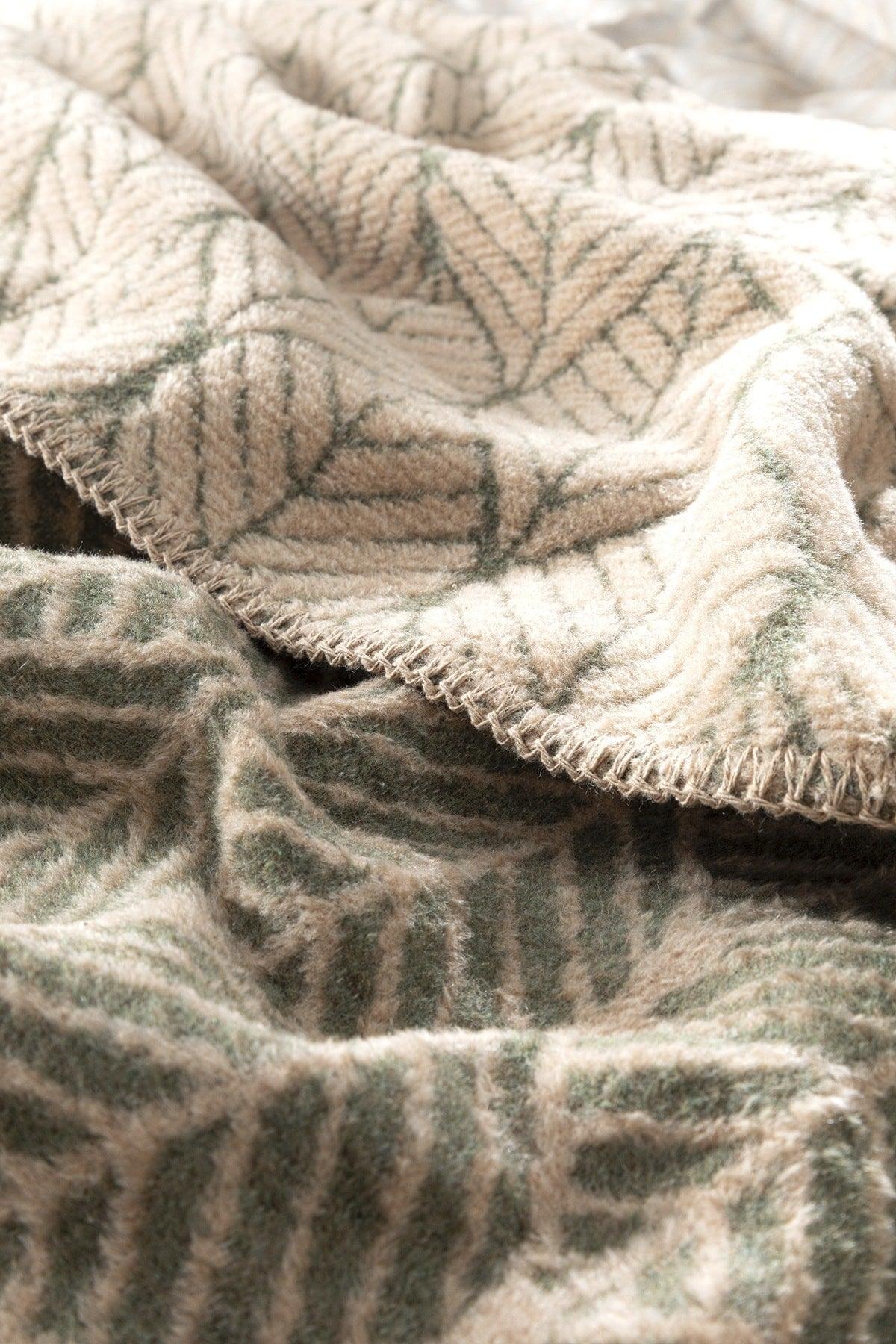 Leafnet Cotton Single Blanket 150x200 cm Green - Swordslife