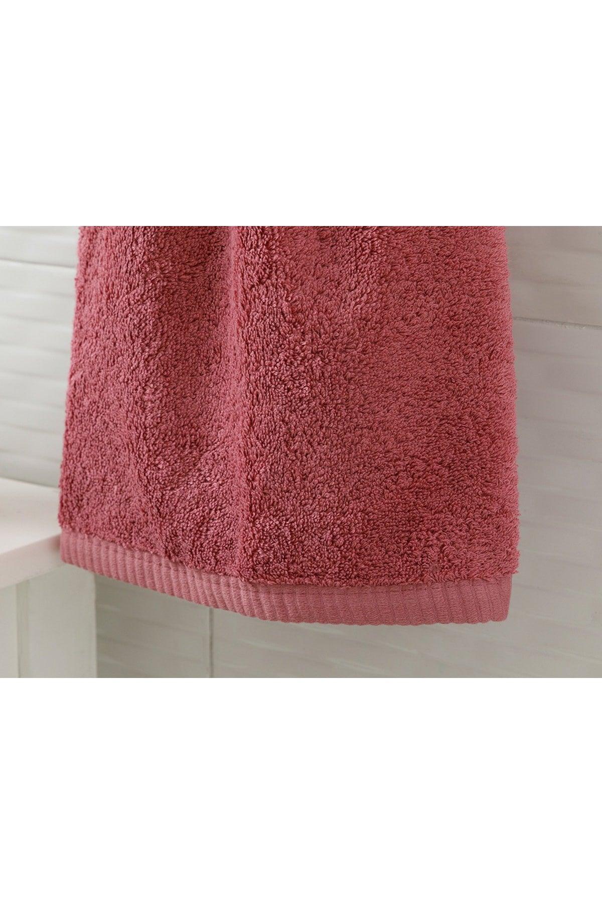 Leafy Bamboo Face Towel 50x90 Cm Dried Rose - Swordslife