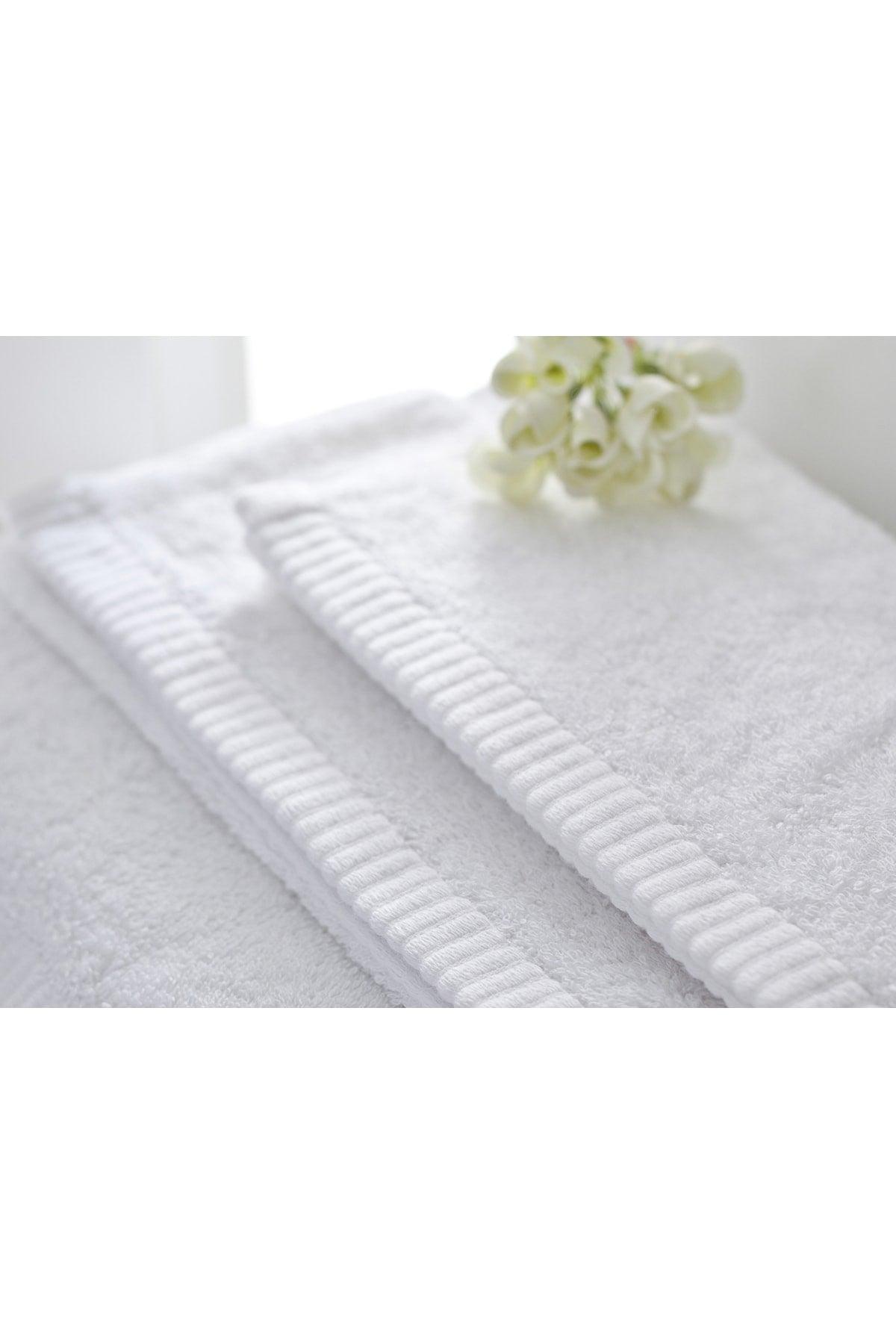 Leafy Bamboo Face Towel 50x90 Cm White - Swordslife