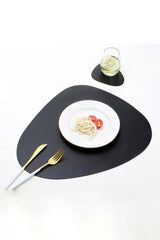 Leather Black Placemat 12 Pieces - Swordslife