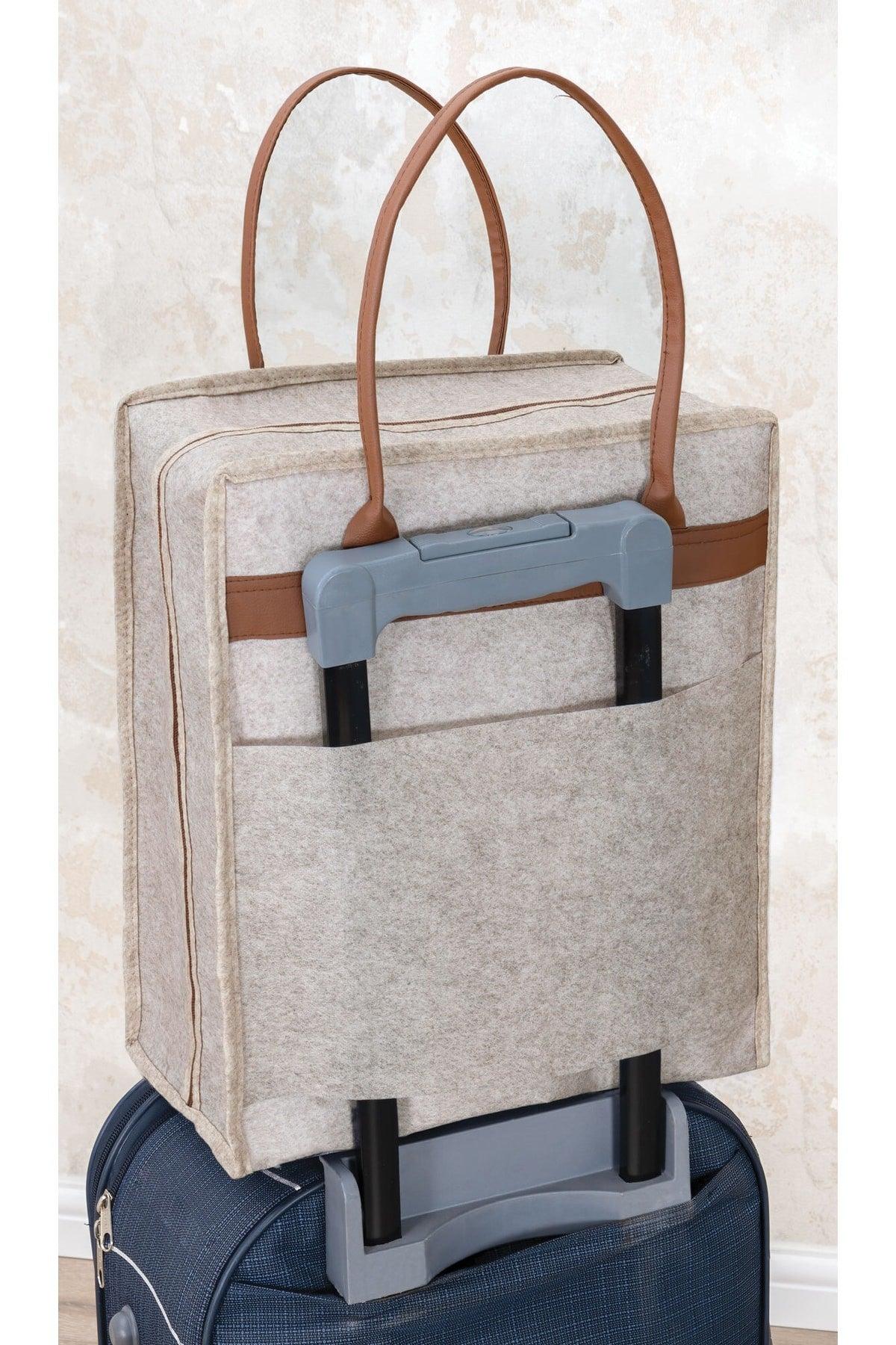 Leather Handle Shoe Carry Bag Travel