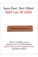 Leather Label Name Special 30 Pieces 5x1.5 Cm