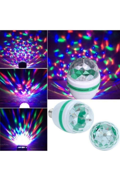 Led Lamp RGB 3 Watt E27 Led Rotating Head