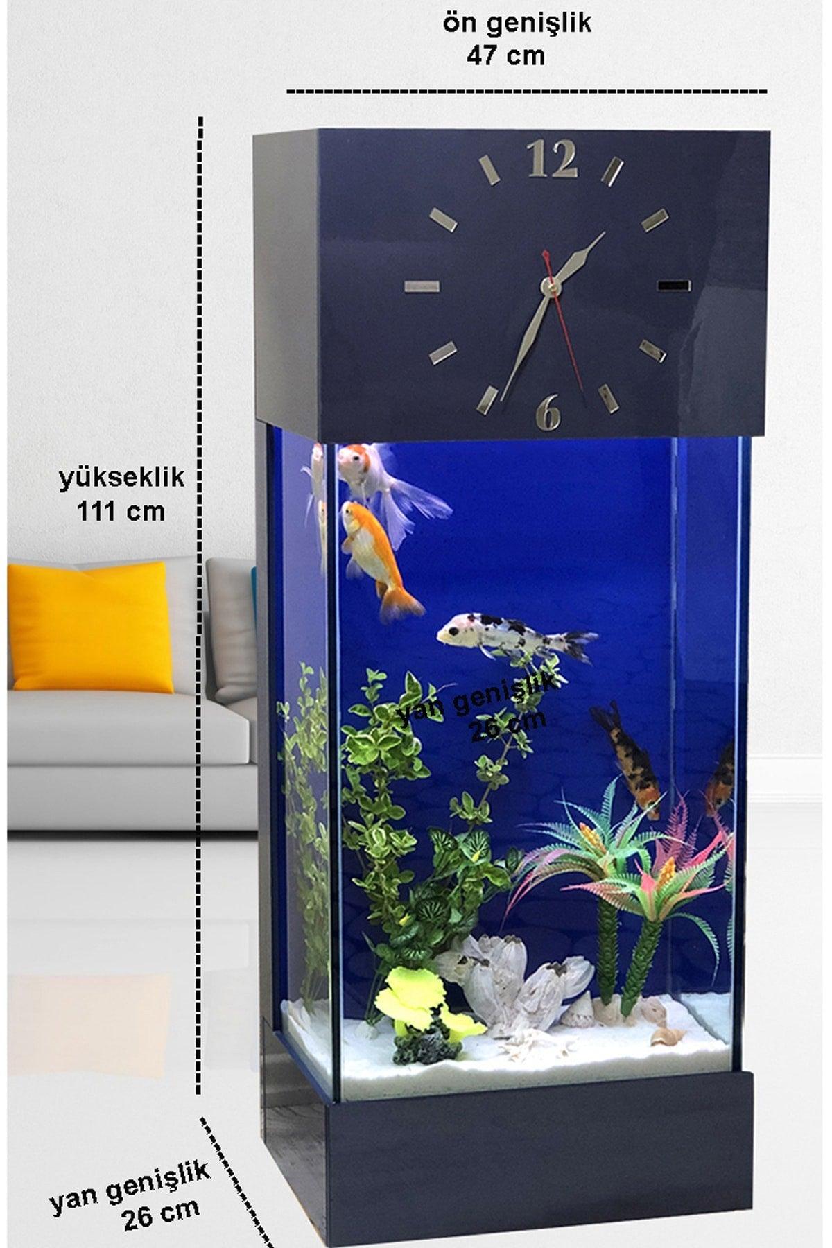 Led Light Clock Tower Aquarium Deka-121 Black