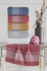 Leila Extra Soft 50x85cm 5 Pcs Hand And Face Towel Set | Cotton - Swordslife