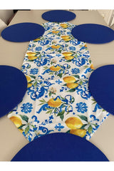 Lemon Patterned Runner And 6-Piece Supla Set - Swordslife