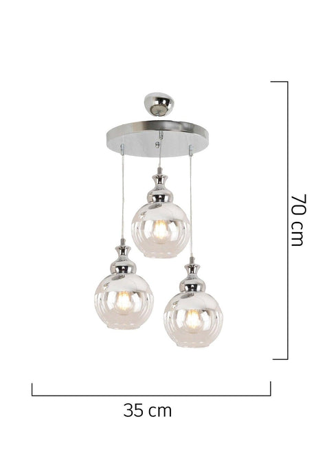 Leon 3 Pcs Round Pendant Lamp Sport- Hall Chandelier - Swordslife