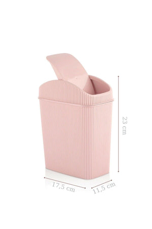 Liam Counter Top Trash Can Kitchen Bathroom Pink Desktop Mini Trash Bin - Swordslife