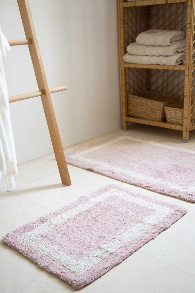 Liberte Bath Mat 2 Pack Pink 40x60+60x90