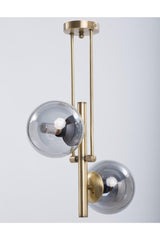 Libra Tumbled Veneer Smoked Glass Chandelier - Swordslife