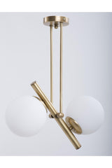 Libra Tumbled Finish White Glass Chandelier - Swordslife