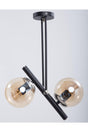 Libra Black Nickel Honey Glass Chandelier - Swordslife