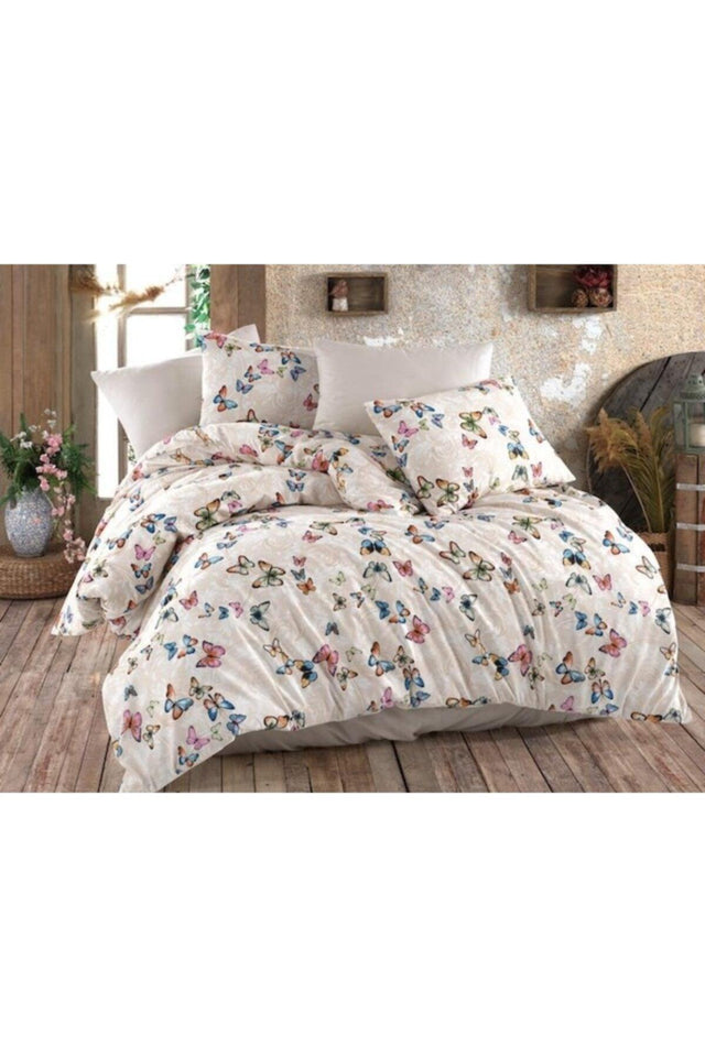 Life Series Butterfly Pattern Double Cotton Duvet Cover Set 200x220 Eckelebekçfl - Swordslife