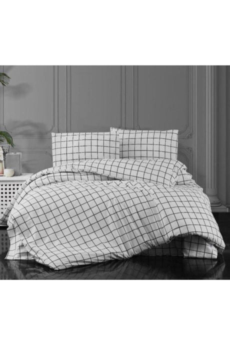 Life Series Minikaro Black and White Double Cotton Duvet Cover Set Ecminikaro05 - Swordslife