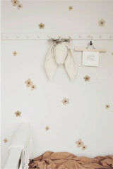 Light Brown Flowers Floral Wall Sticker Set - Swordslife