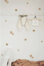 Light Brown Flowers Floral Wall Sticker Set - Swordslife