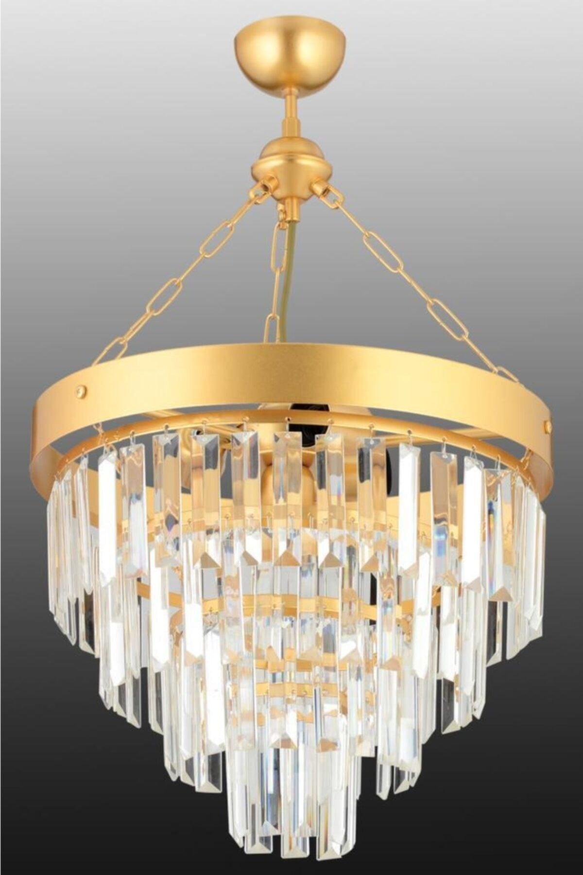 Linda 40' Gold Luxury Crystal Stone Chandelier - Swordslife