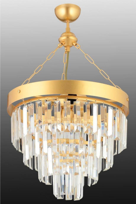 Linda 40' Gold Luxury Crystal Stone Chandelier - Swordslife