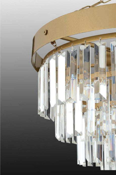 Linda 50's Tumbled Luxury Crystal Stone Chandelier - Swordslife