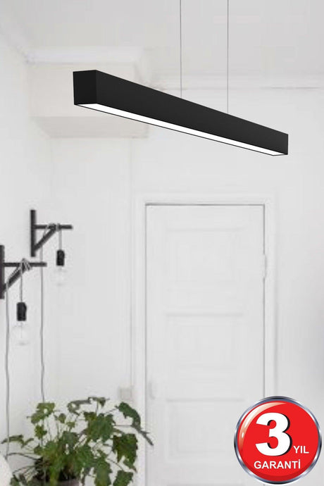 Linear 100cm (Black Case, White Light) Led Pendant Lamp Modern Led Chandelier-linear Led Luminaire - Swordslife