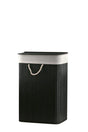 Laundry Basket Bamboo Square Black Color Folding Dirty Laundry Basket - Swordslife