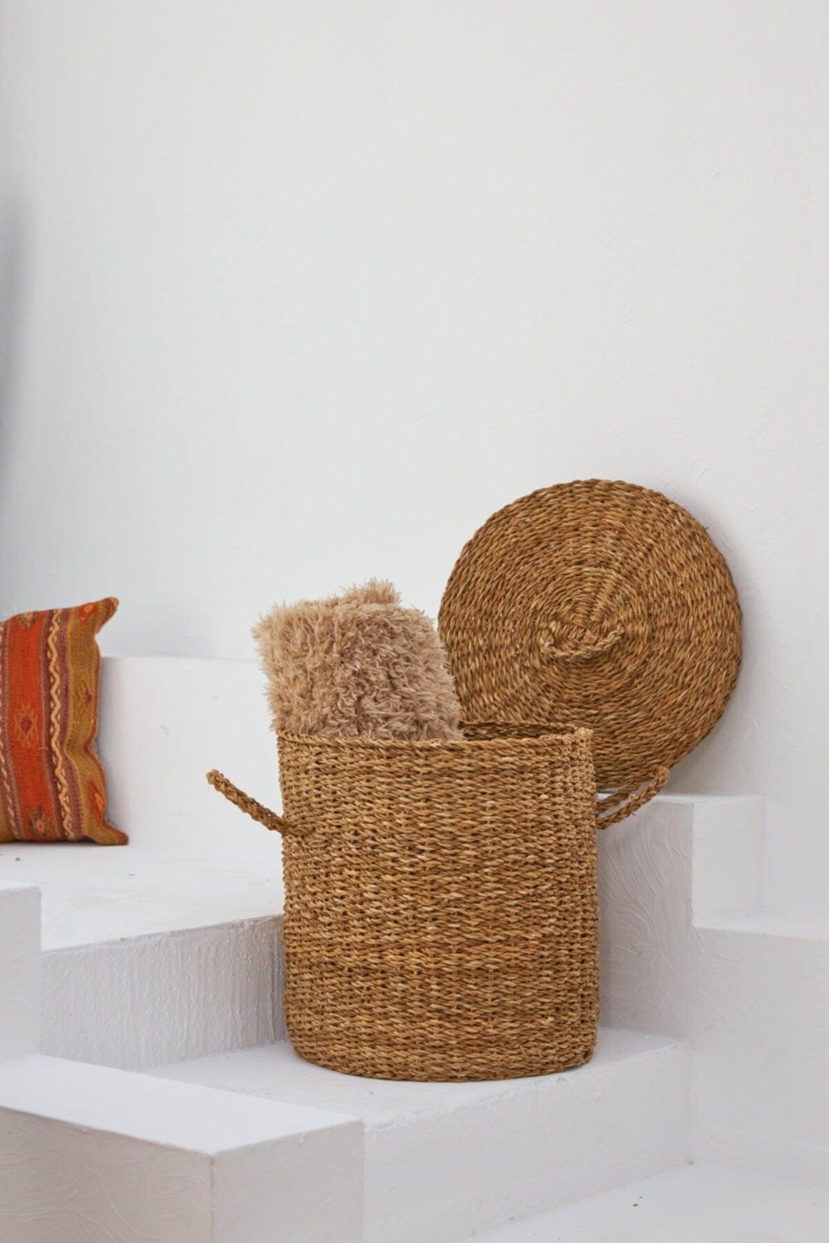 Laundry Basket With Lid Wicker Basket Large Size