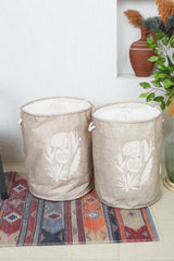 Laundry Basket Round Dirty Basket Set of 2