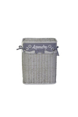 Laundry Basket,grey Bamboo,laundry, Small - Swordslife