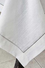 Linen Silver 13 Piece Table Cloth Set - Swordslife