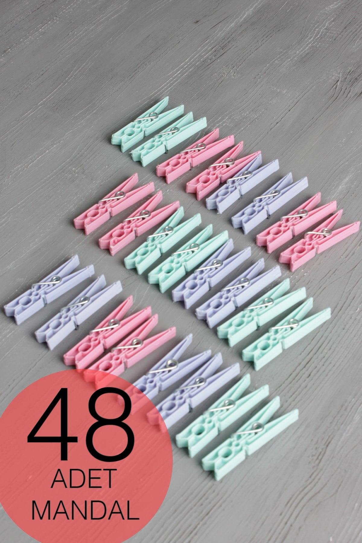 Laundry Pegs 48 Pieces Plastic Pegs