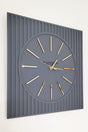 - Lines Effects Series Special Design Wall Clock - Anthracite & Gold - 50x50cm - Swordslife