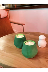 Liny 2 Green Tealight Candle Holder - Swordslife