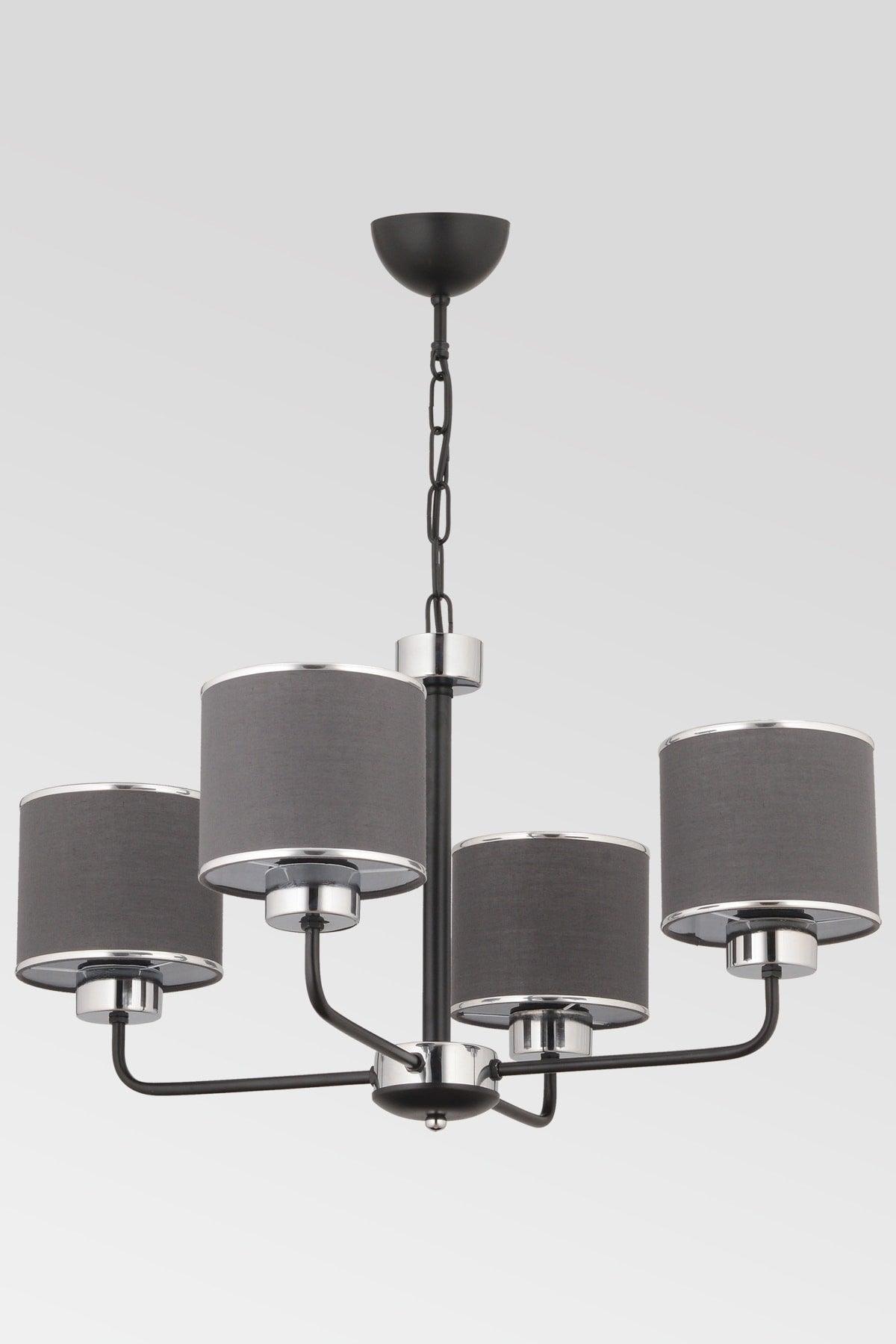 Lisa 4 Pieces Modern Anthracite Pendant Lamp Chandelier - Swordslife