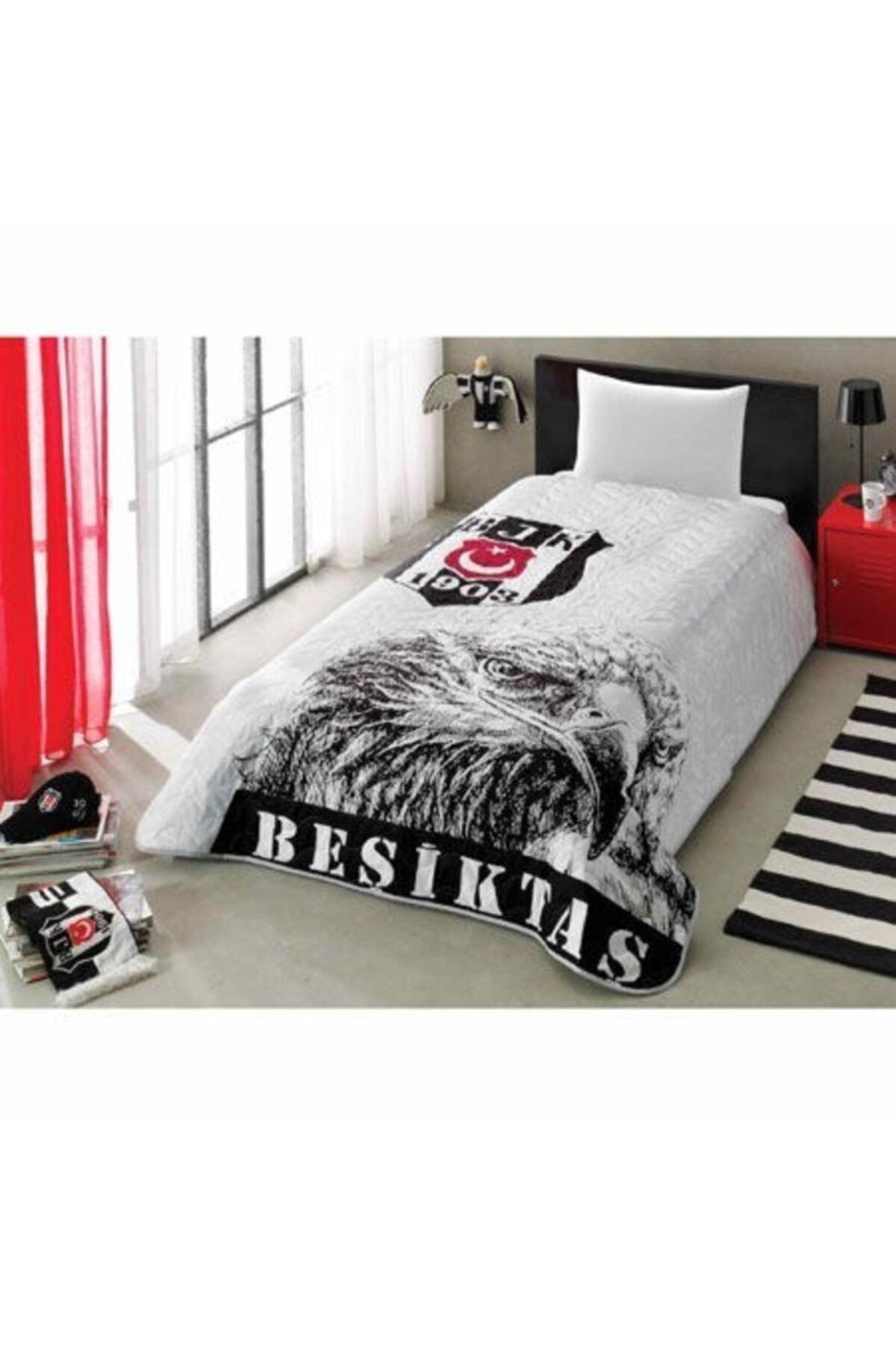 Licensed Beşiktaş Black and White Bedspread - Swordslife